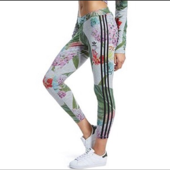 adidas Pants - Adidas Original Leggings Botanical Floral Trefoil